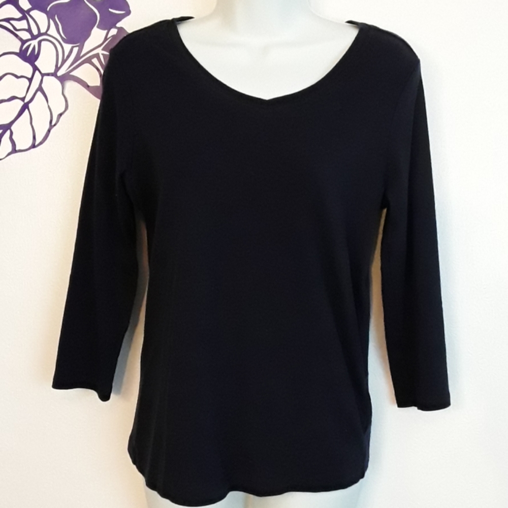 Pendleton V-neck navy tee shirt 0334